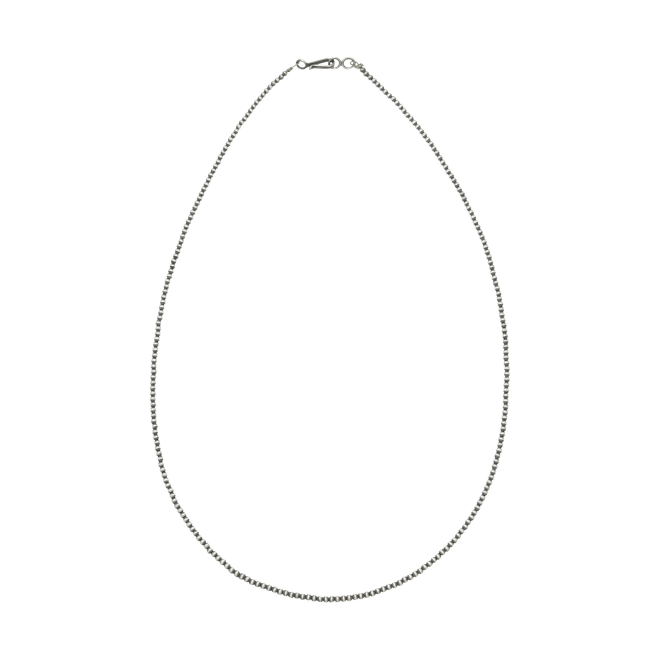 Collier COw13 en petites perles d'argent mat - Harpo Paris