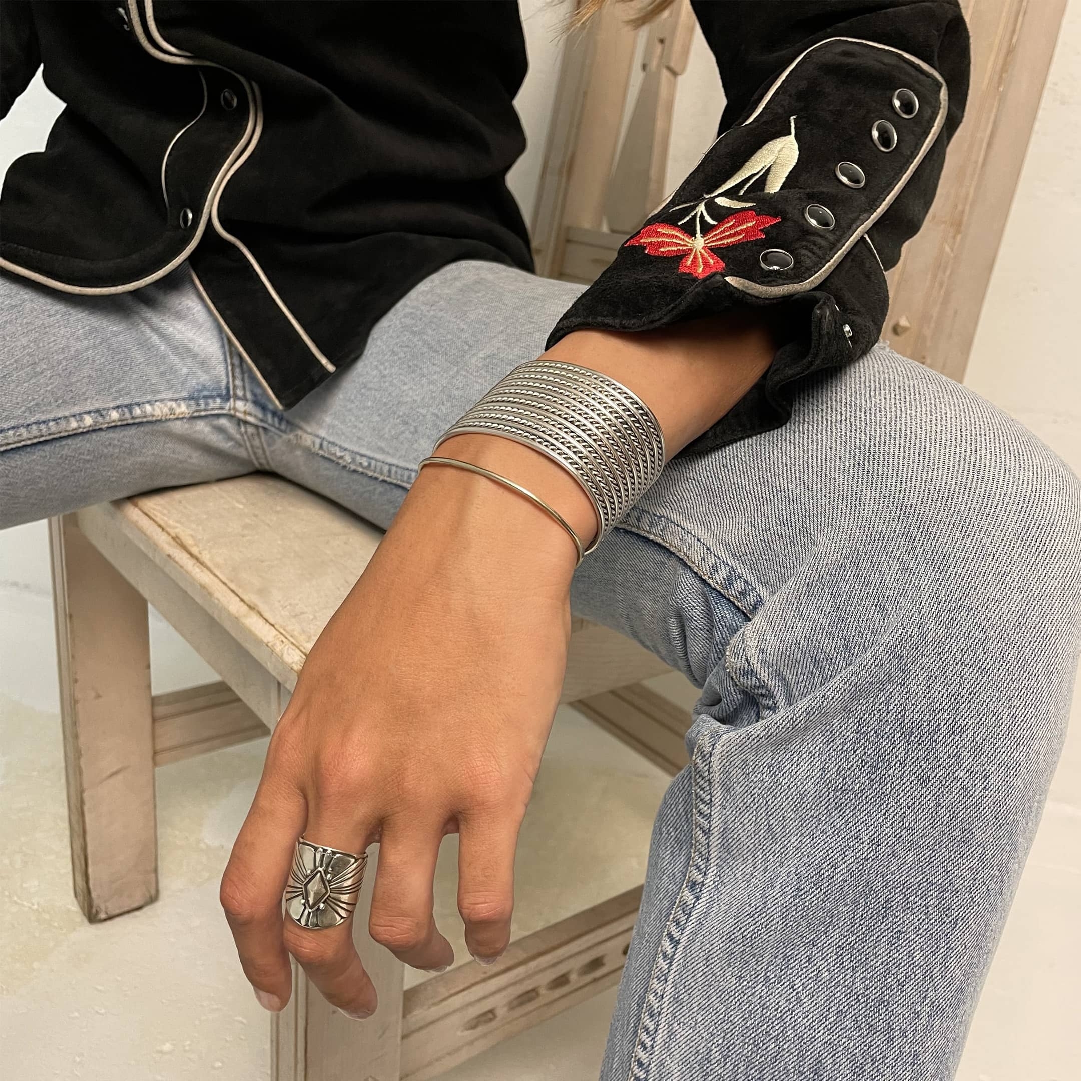 Large bracelet manchette, BRw26 - Harpo Paris