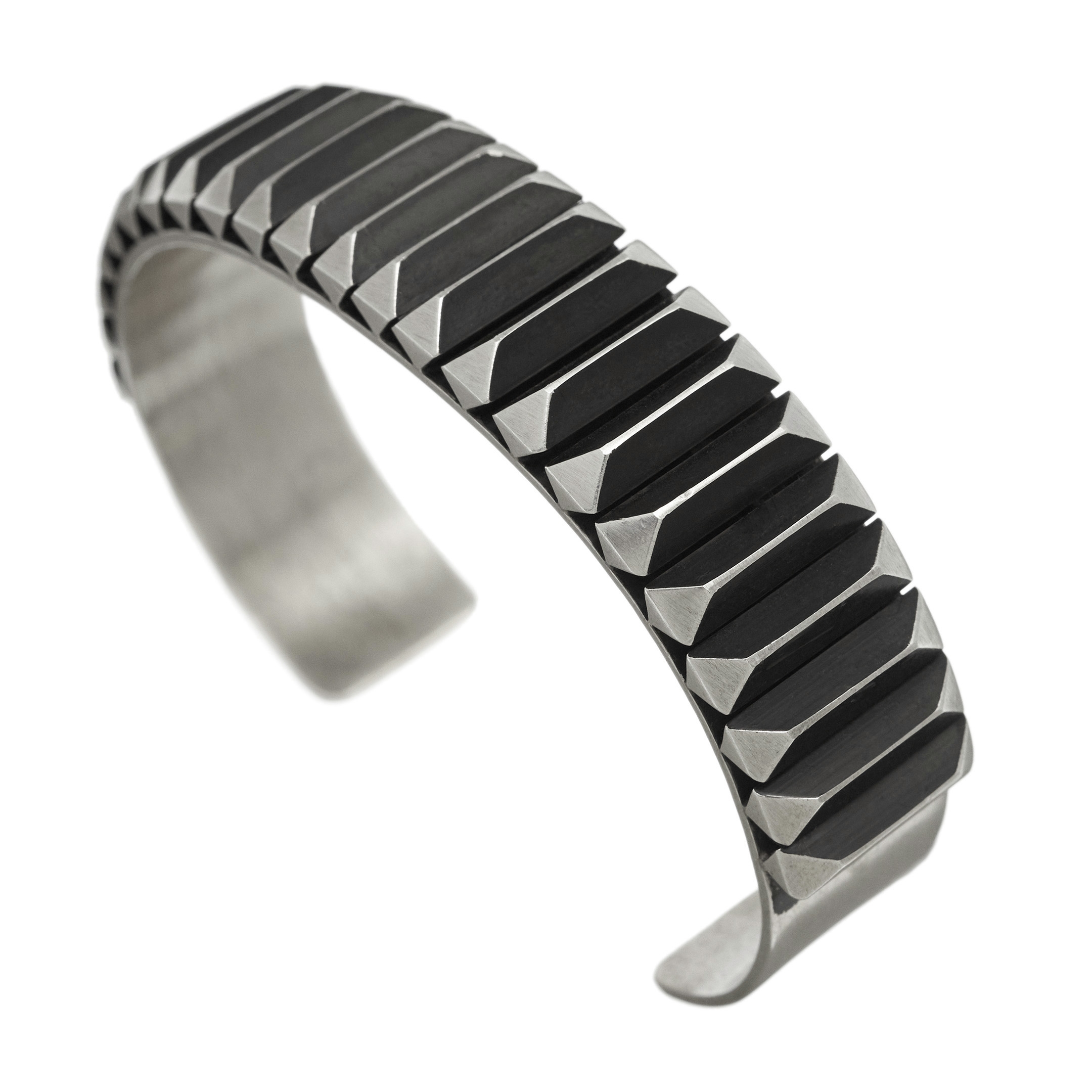 Bracelet Navajo pour homme en argent oxydé, BR630 - Harpo Paris