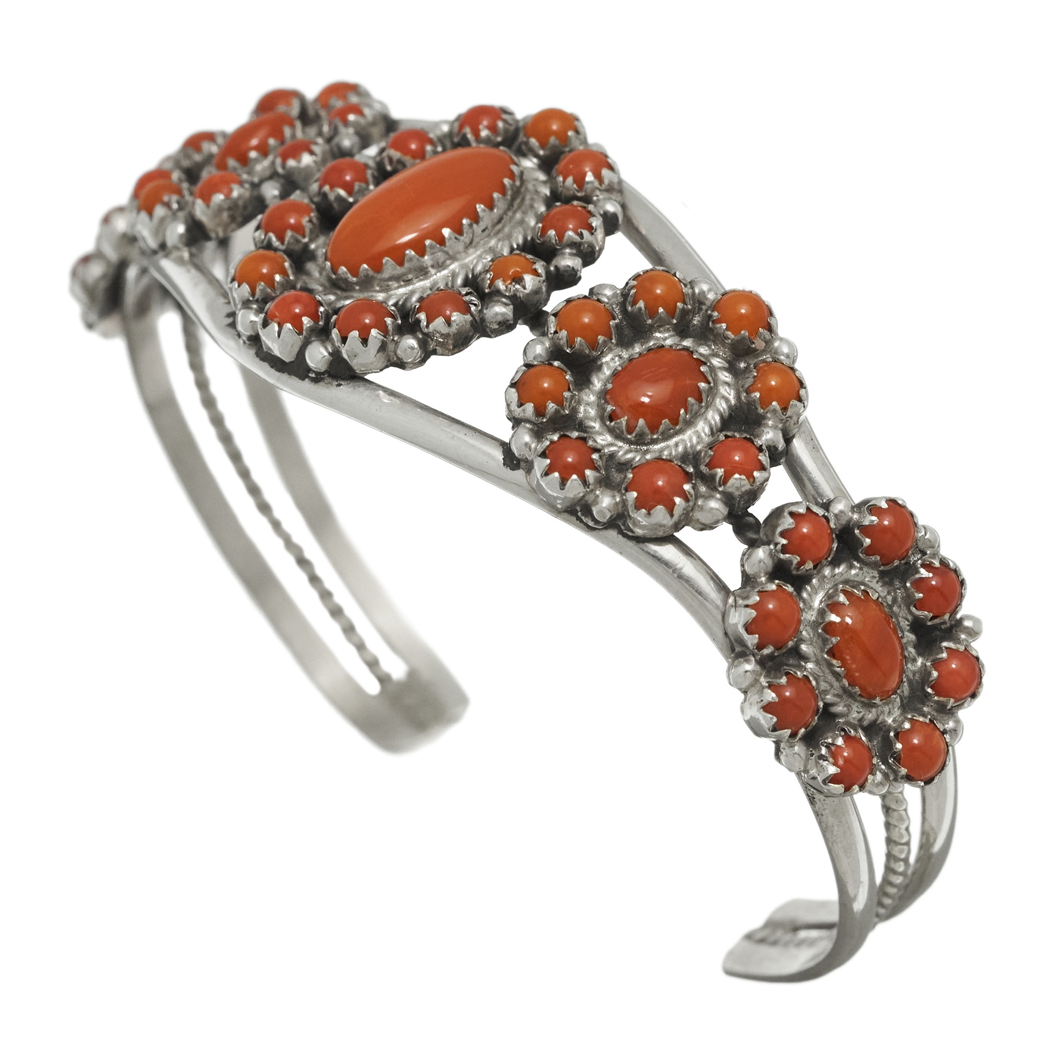 Bracelet Zuni pour femme serti de corail, BR604 - Harpo Paris