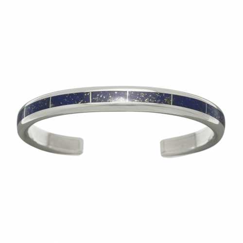 Bracelet Zuni pour femme BR606 en lapis et argent - Harpo Paris