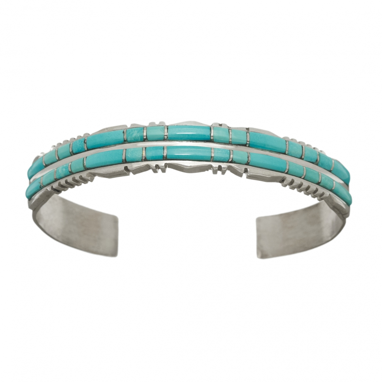 Zuni bracelet BR607 in turquoise and silver - Harpo Paris