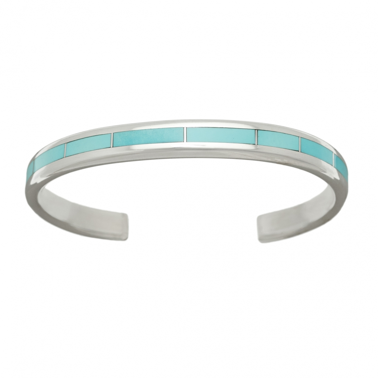 Bracelet Zuni pour femme BR608 en turquoise et argent - Harpo Paris