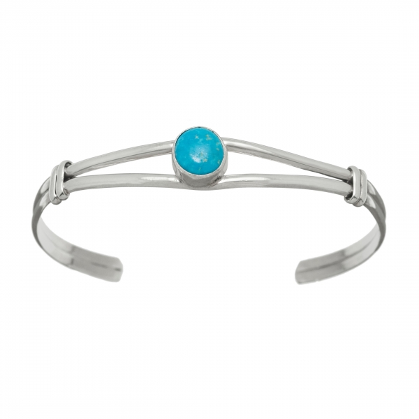 Bracelet Navajo pour femme BR627 en turquoise et argent - Harpo Paris