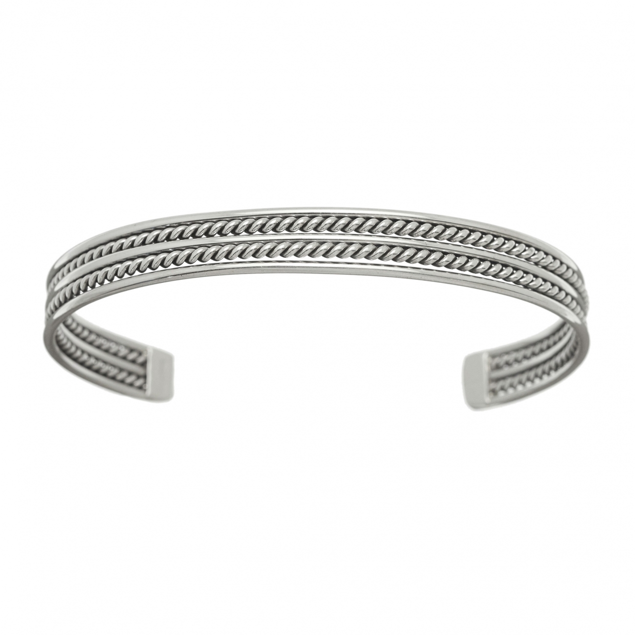 Navajo bracelet BRw19 for women in silver - Harpo Paris