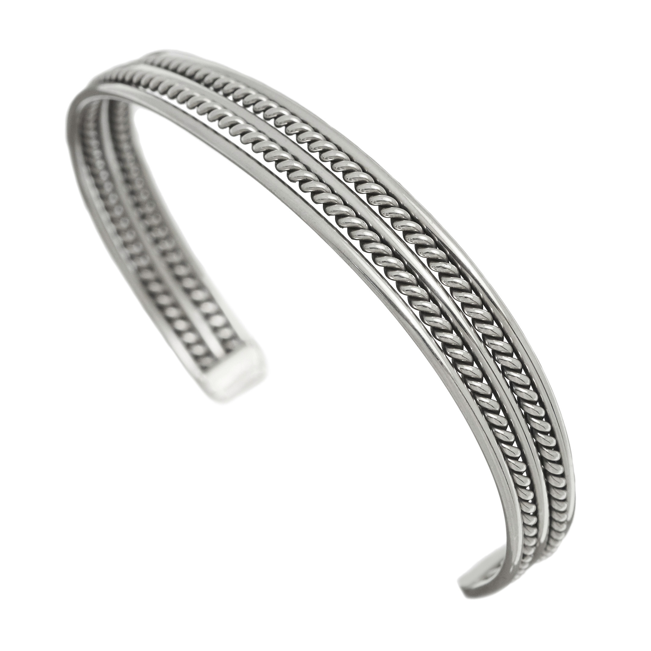 Bracelet pour femme, spirales d'argent, BRw19 - Harpo Paris