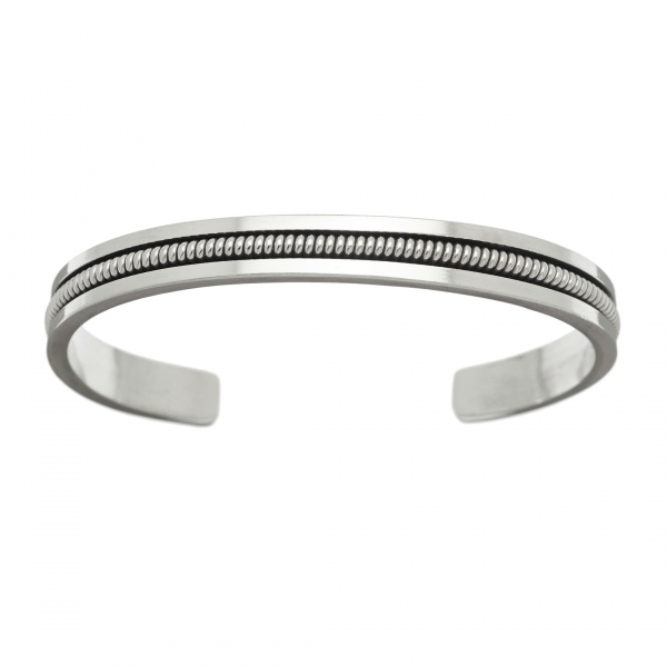 Navajo bracelet BRw22 for women in silver - Harpo Paris