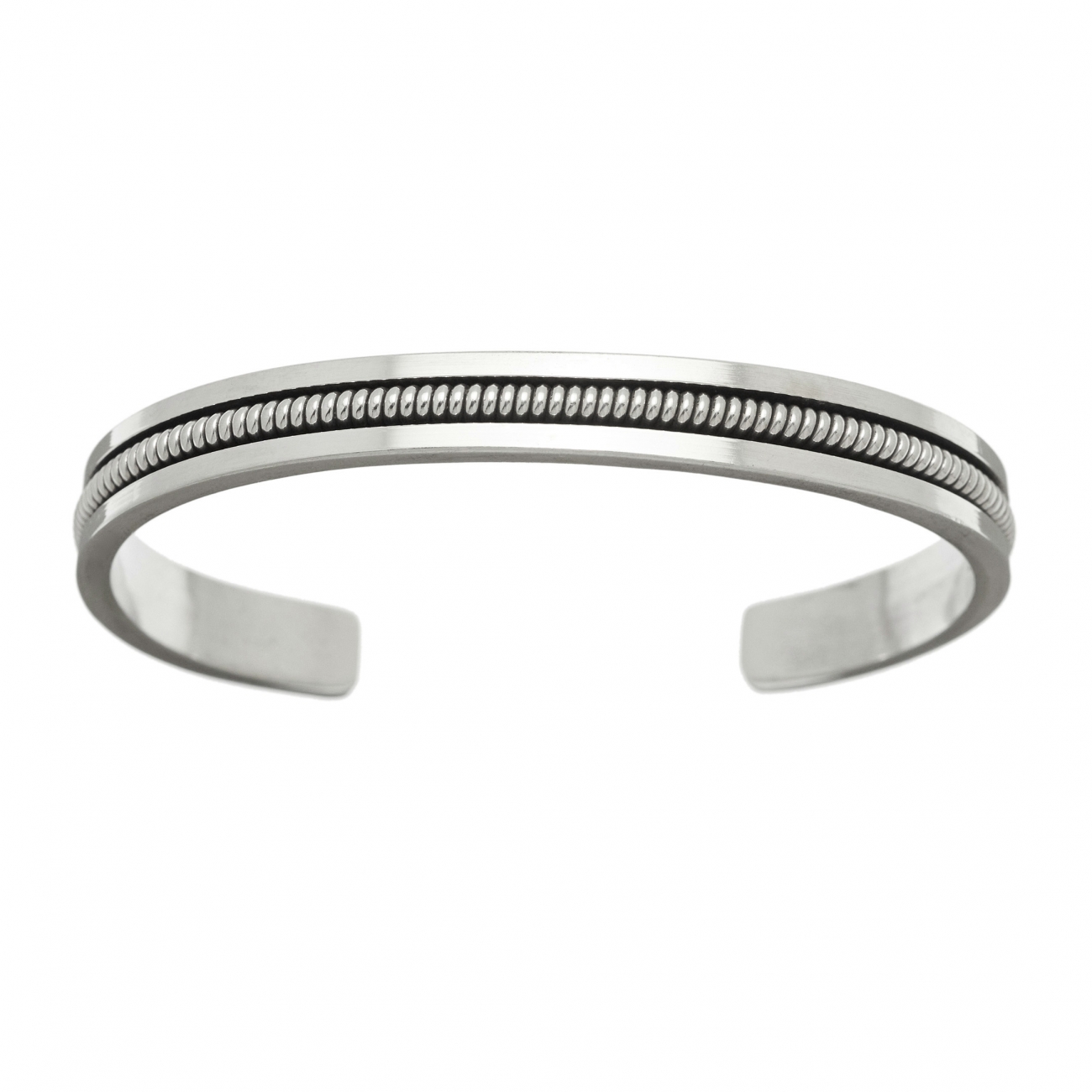 Navajo bracelet BRw22 for women in silver - Harpo Paris