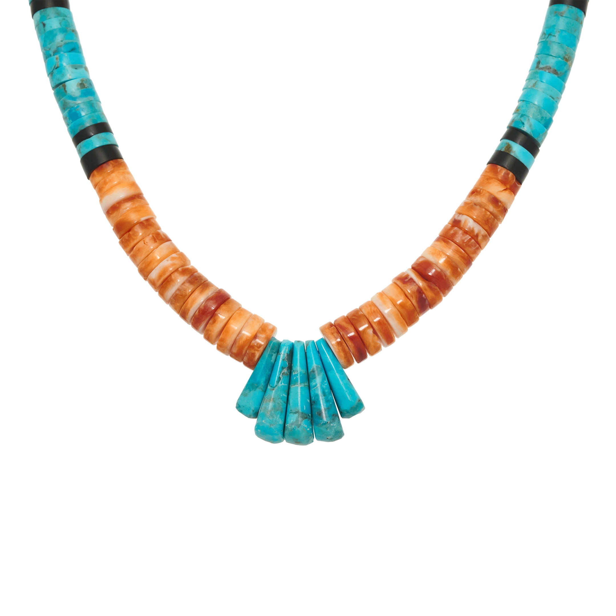 Pueblo necklace for men and women in Heishi beads, CO160 - Harpo Paris