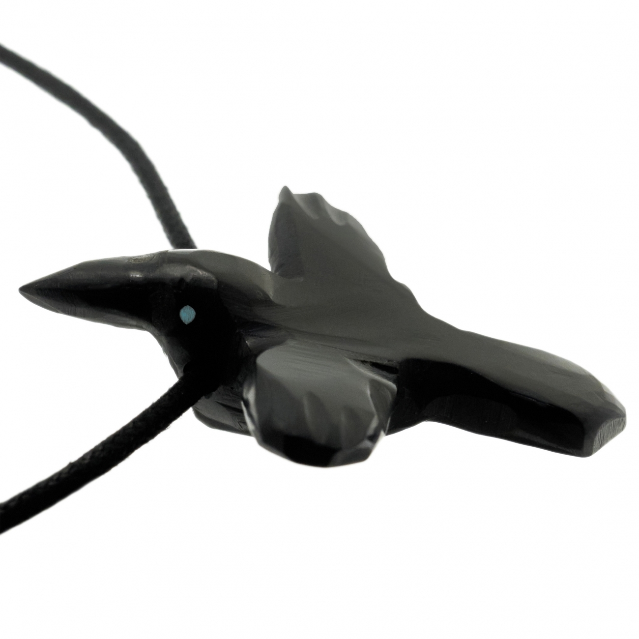 Raven pendant PE321 in black-jet - Harpo Paris