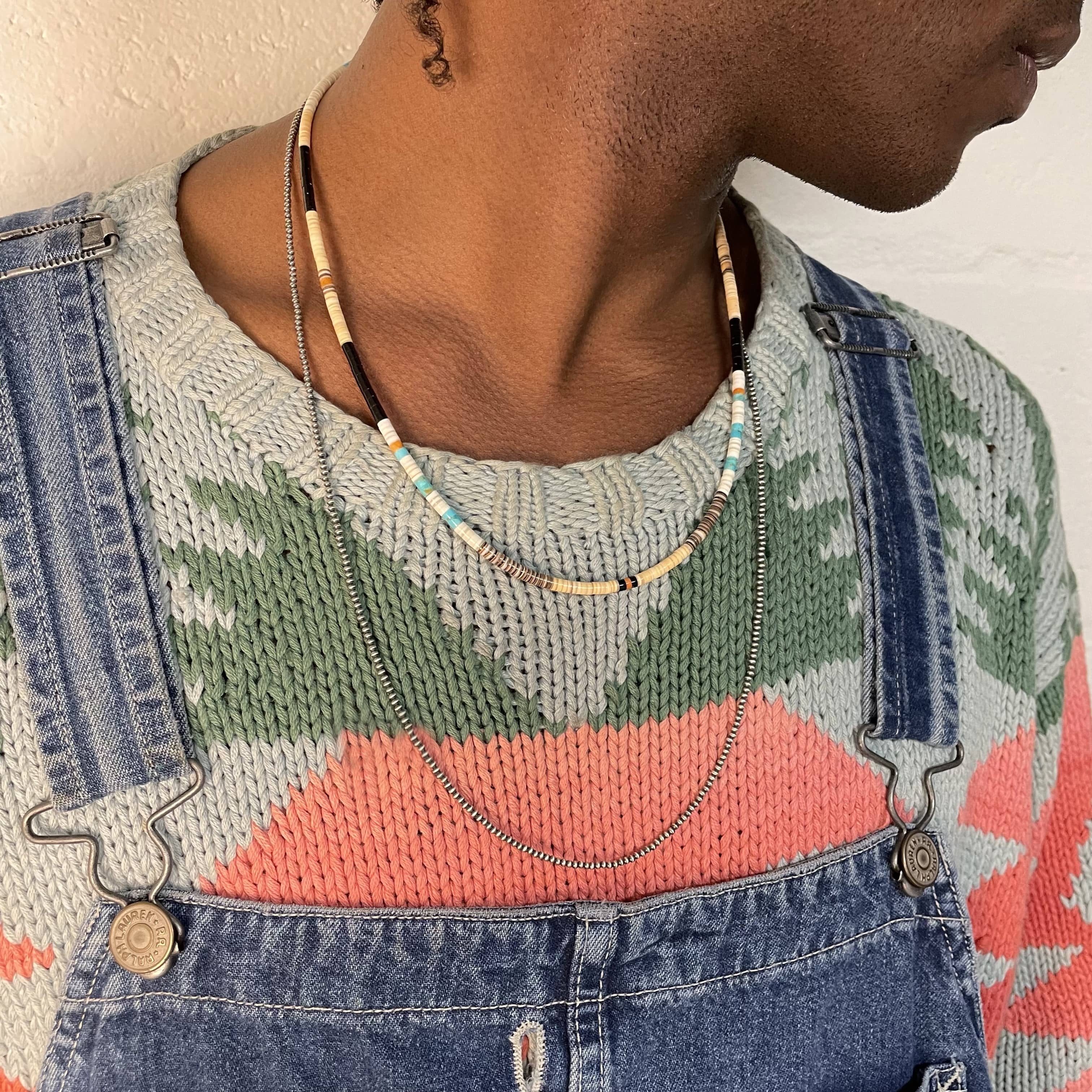 Collier Pueblo en perles Heishi COP21 - Harpo Paris