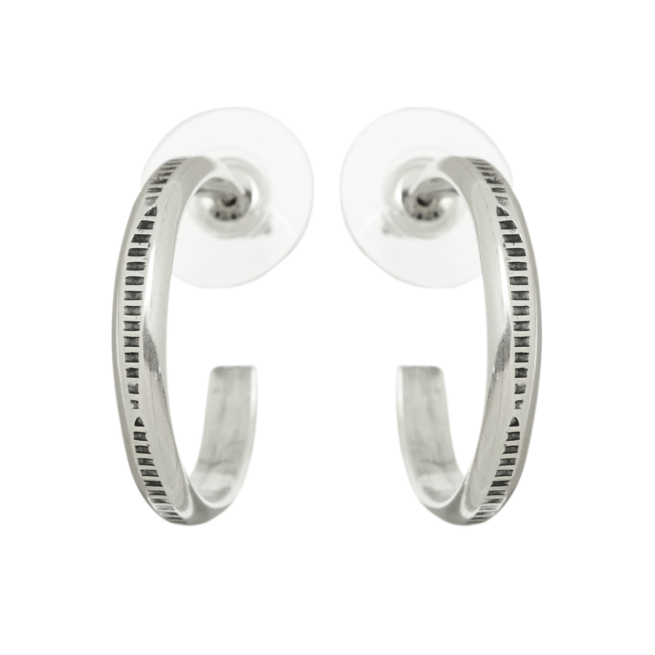 Harpo Paris earrings BOw102 in silver with stamps