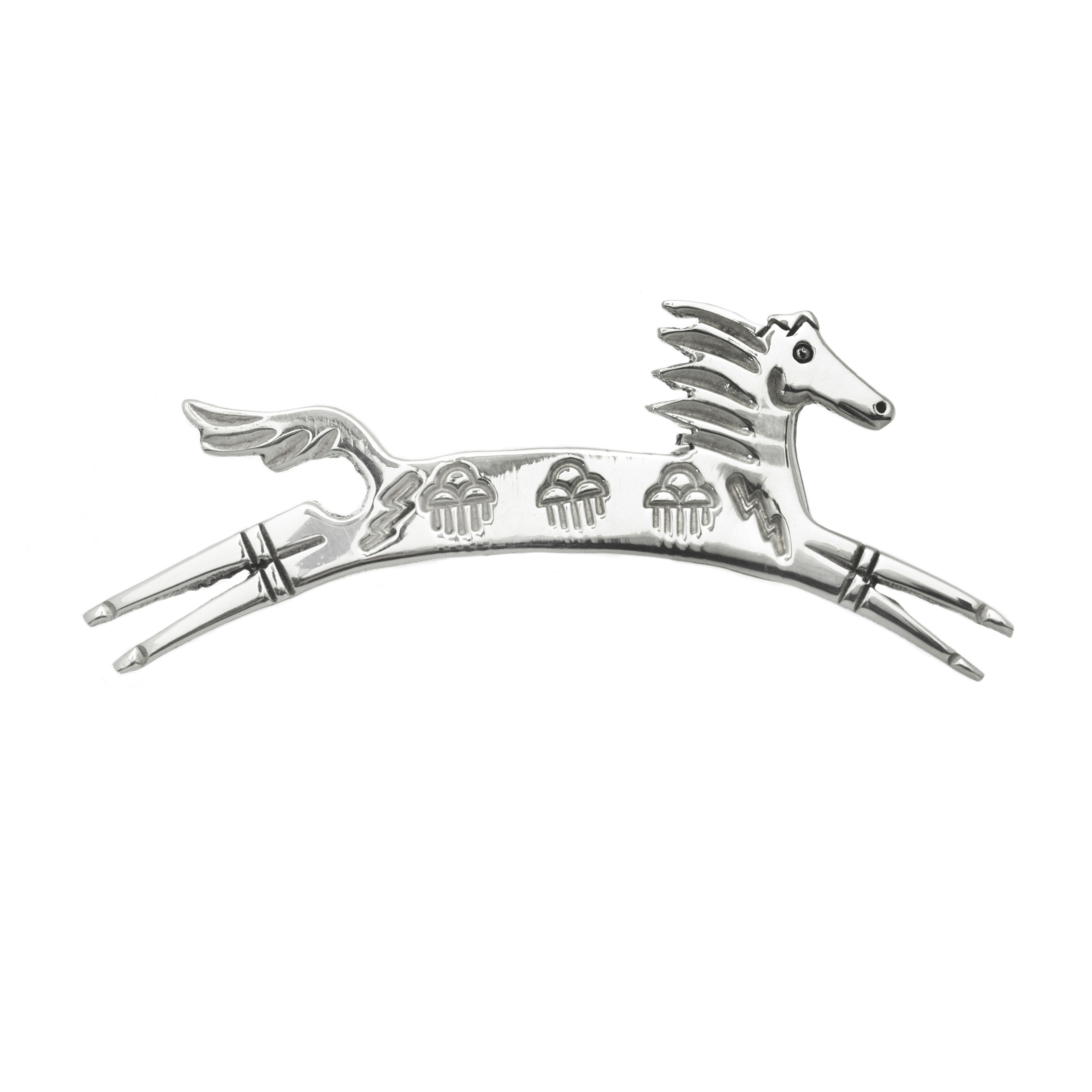 Silver horse brooch BRO54 - Harpo Paris