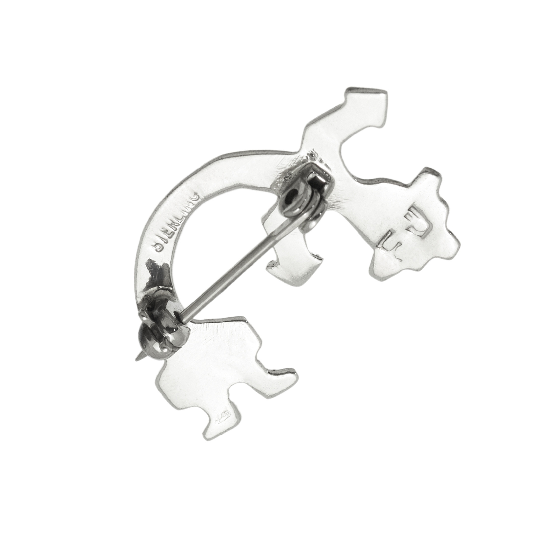 Broche Navajo en argent représentant Rainbow Dancer, BRO59 - Harpo Paris