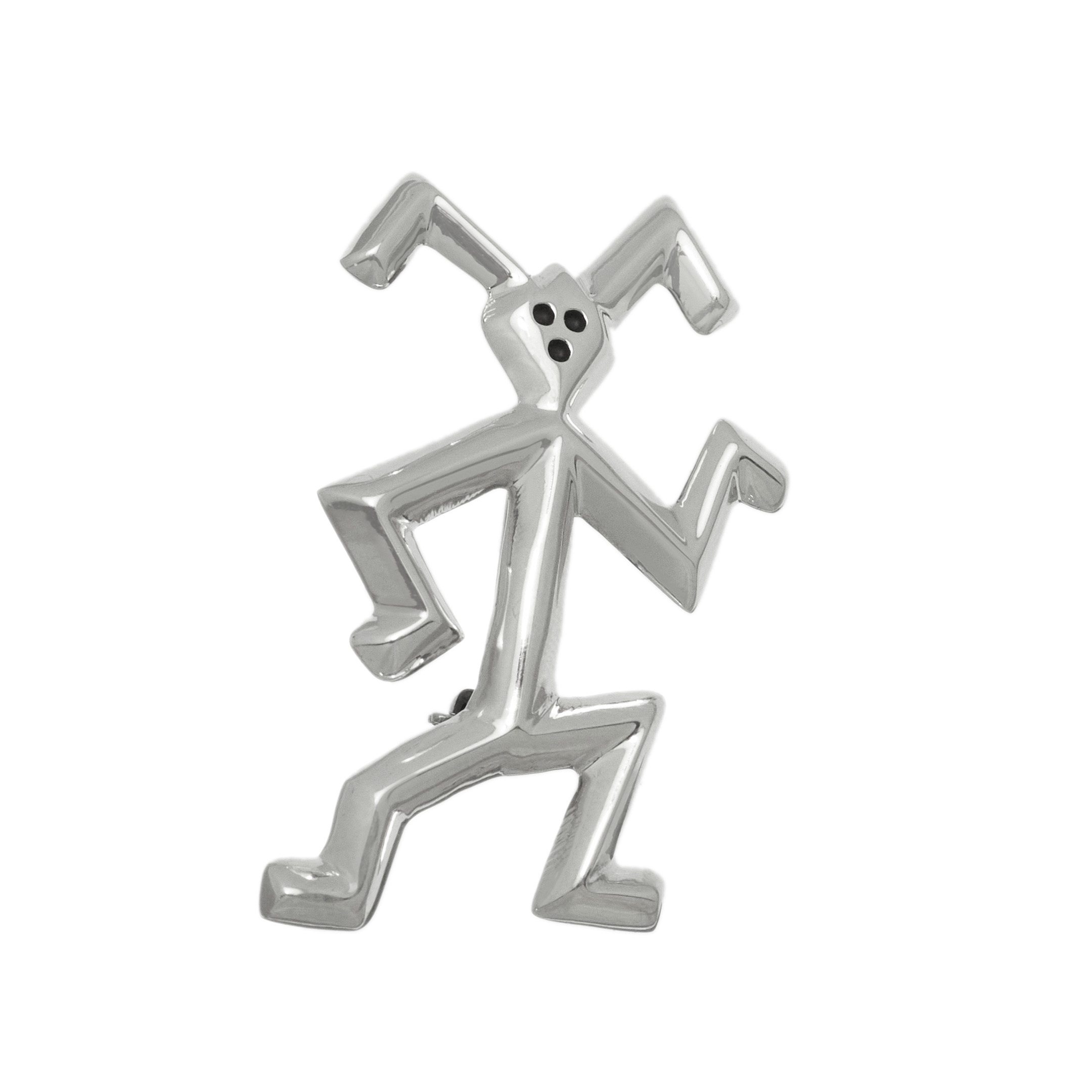 Broche Navajo en argent représentant un Kachina Clown, BRO60 - Harpo Paris