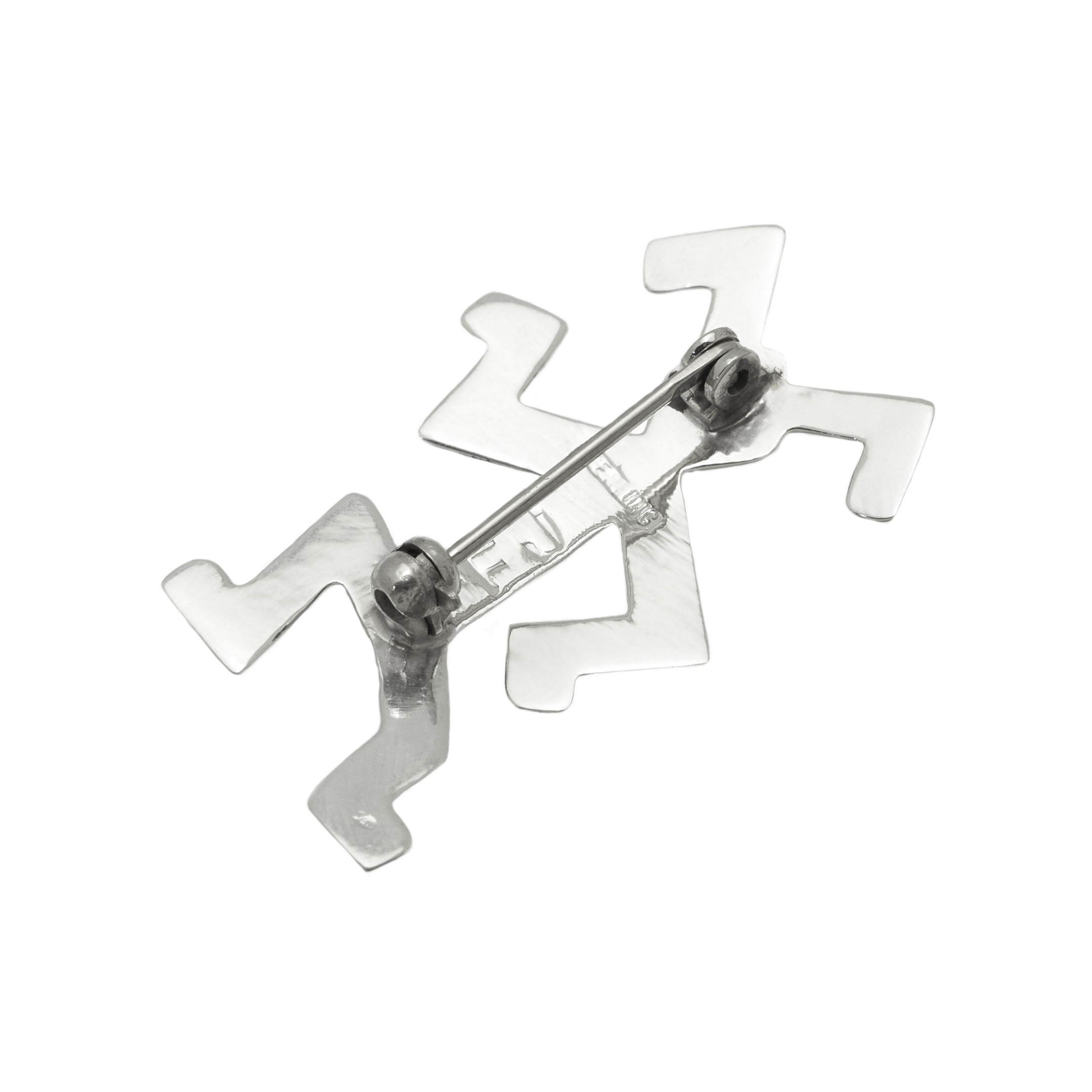Broche Navajo en argent représentant un Kachina Clown, BRO60 - Harpo Paris