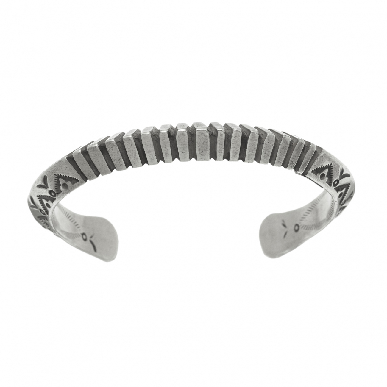 Navajo bracelet for men BR648 in mat silver - Harpo Paris