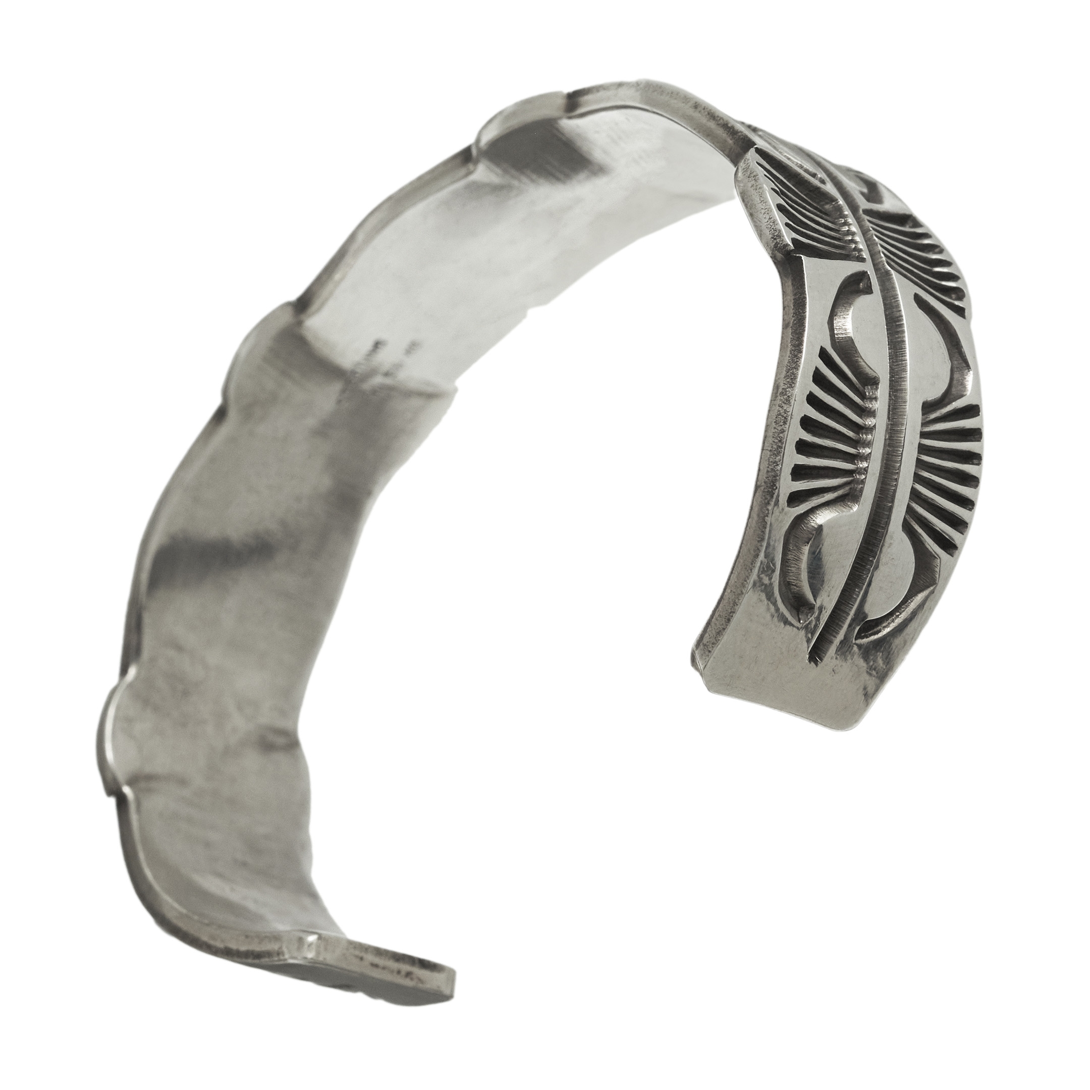 Bracelet Navajo pour homme en argent massif estampé, BR655 - Harpo Paris