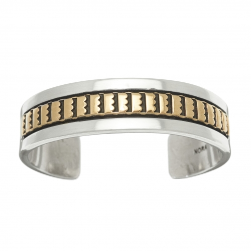 Bracelet Navajo BR658 pour femme en or et argent - Harpo Paris