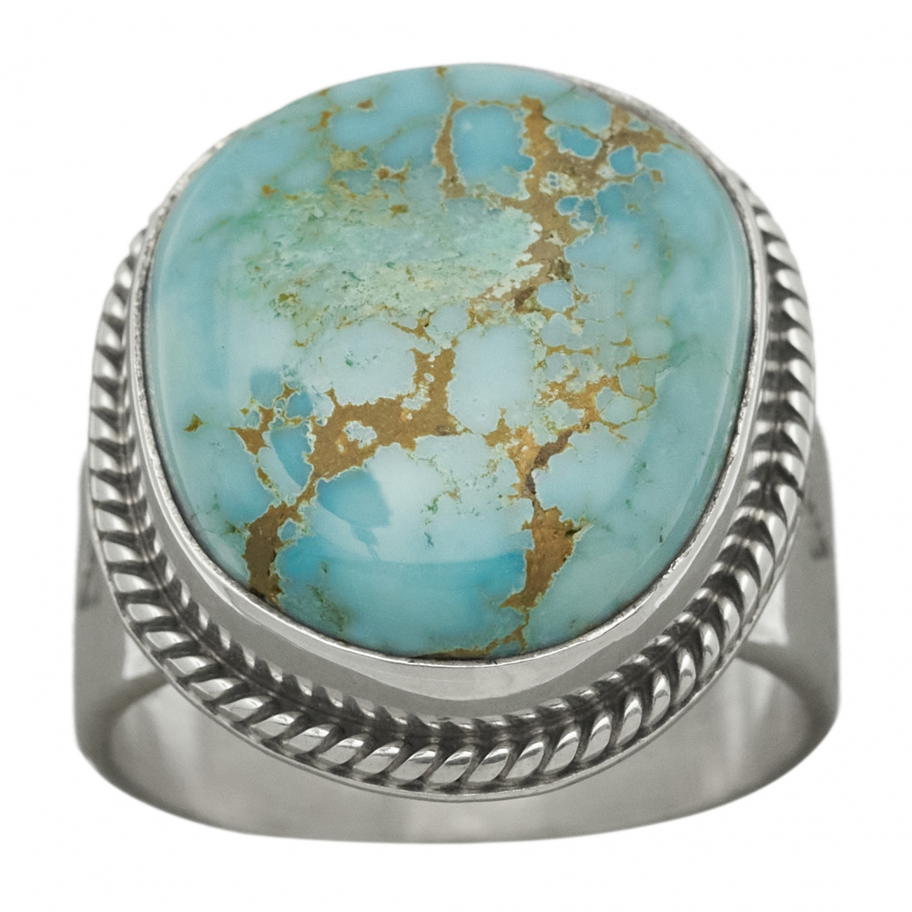 Navajo ring BA965 in turquoise and silver - Harpo Paris