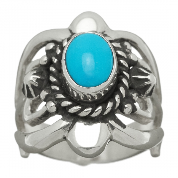 Navajo ring BA967 for women in turquoise and silver - Harpo Paris