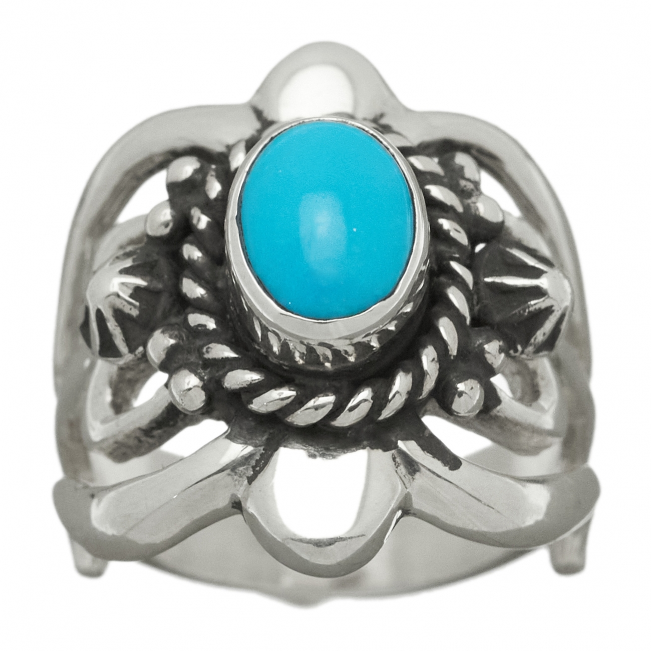 Navajo ring BA967 for women in turquoise and silver - Harpo Paris