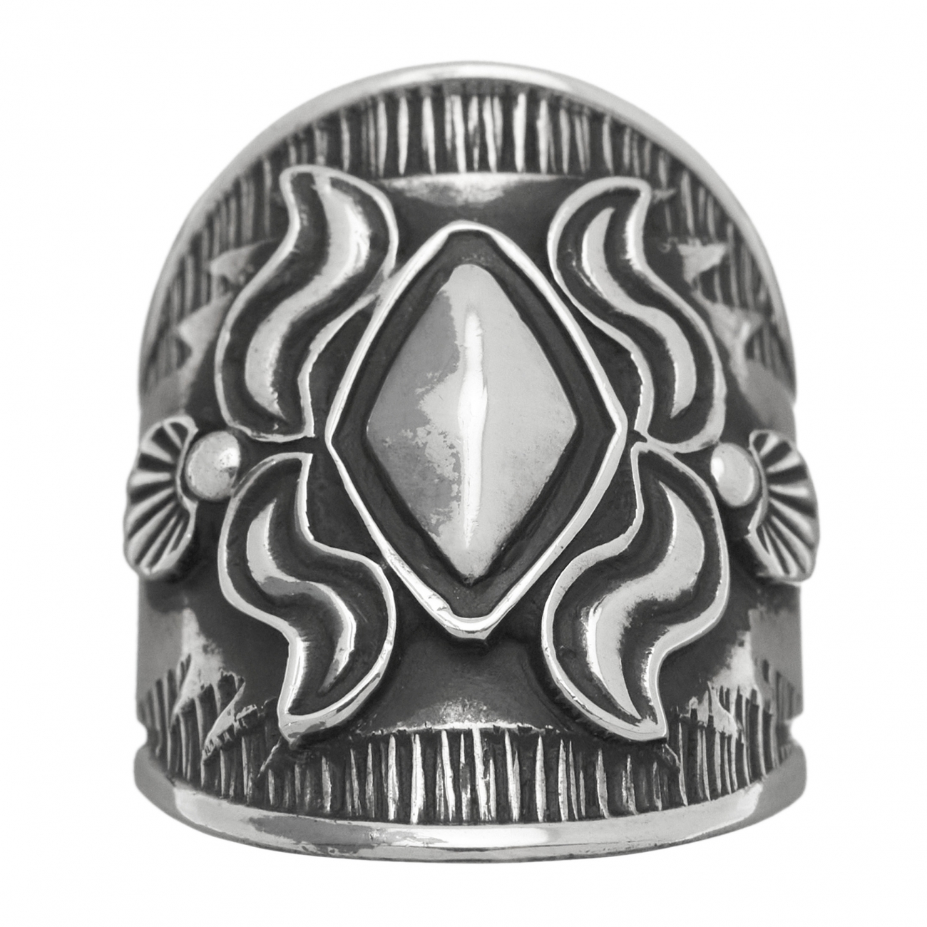 Bague BA969 en argent oxydé pour femme - Harpo Paris