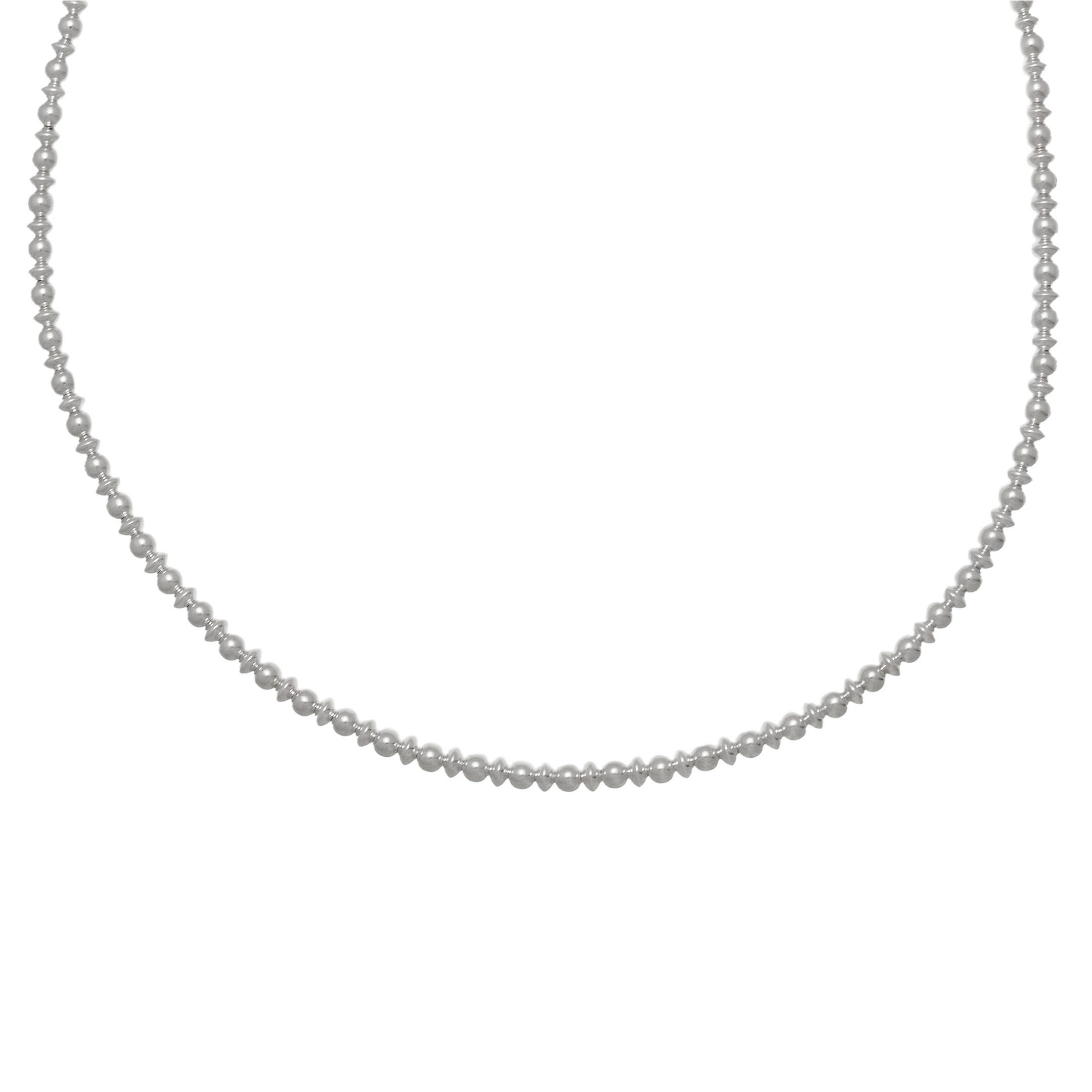Navajo necklace in sterling silver, COw42 - Harpo Paris