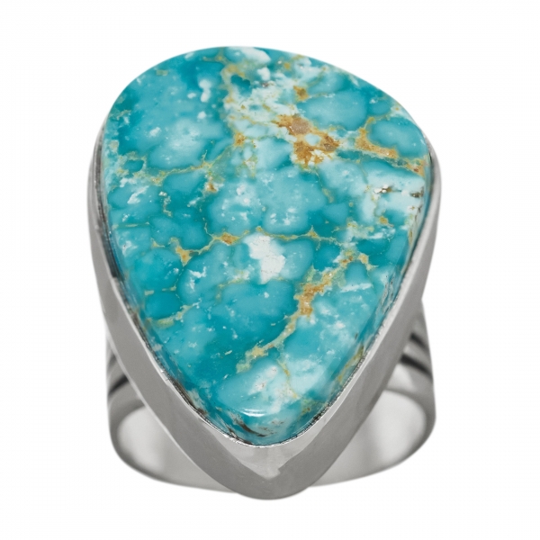 Navajo ring for women BA1020 in turquoise and silver - Harpo Paris