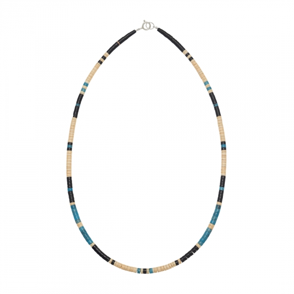 Pueblo necklace COP05 in shells and stones - Harpo Paris