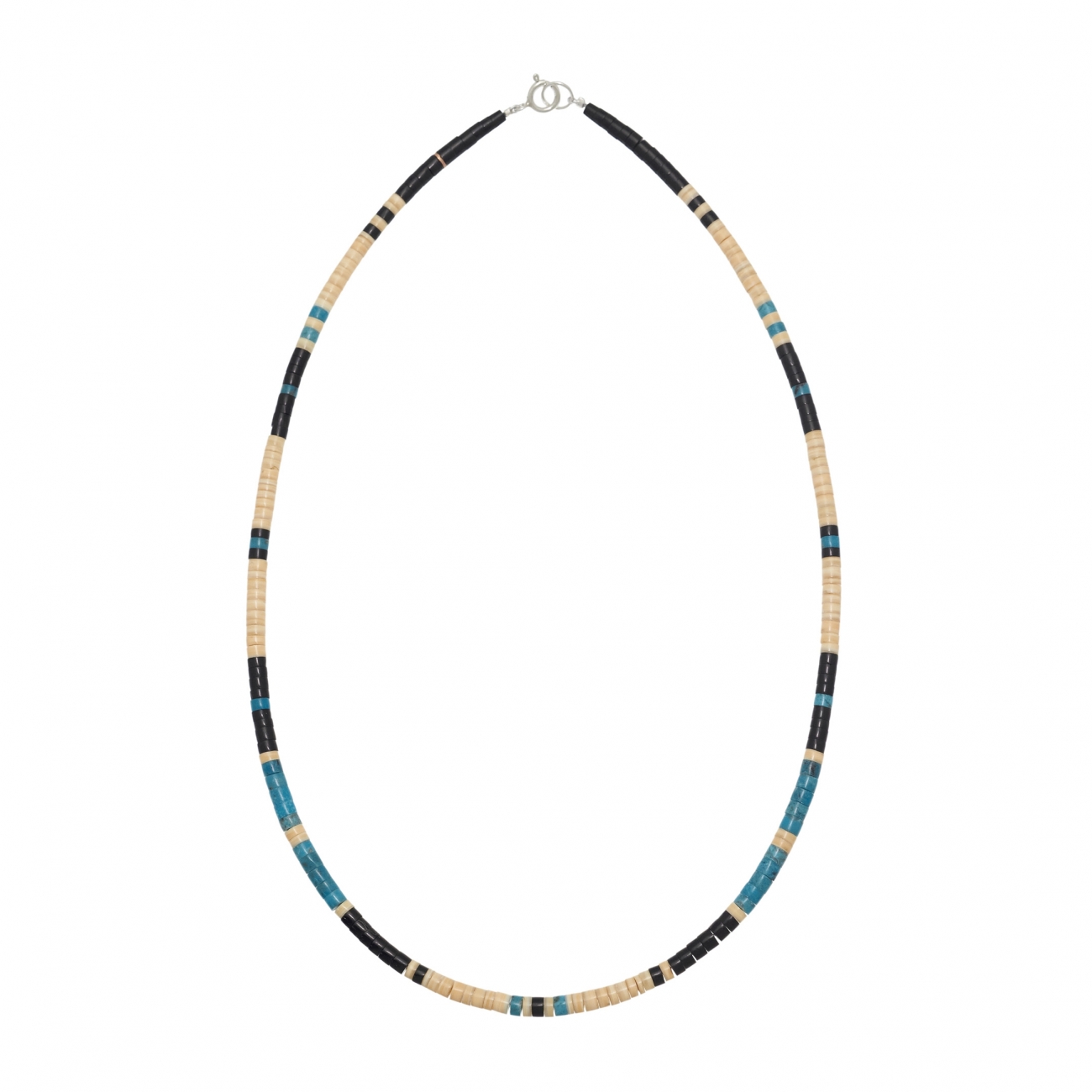 Pueblo necklace COP05 in shells and stones - Harpo Paris