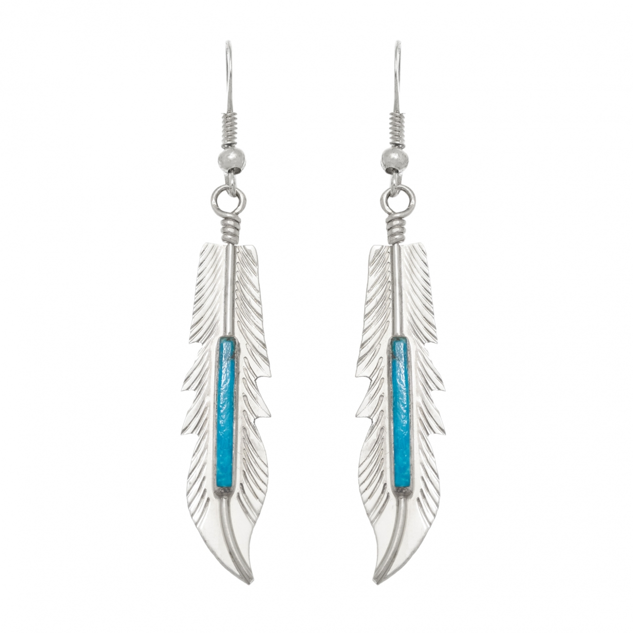 Earrings Harpo Paris BOw13 in turquoise and silver