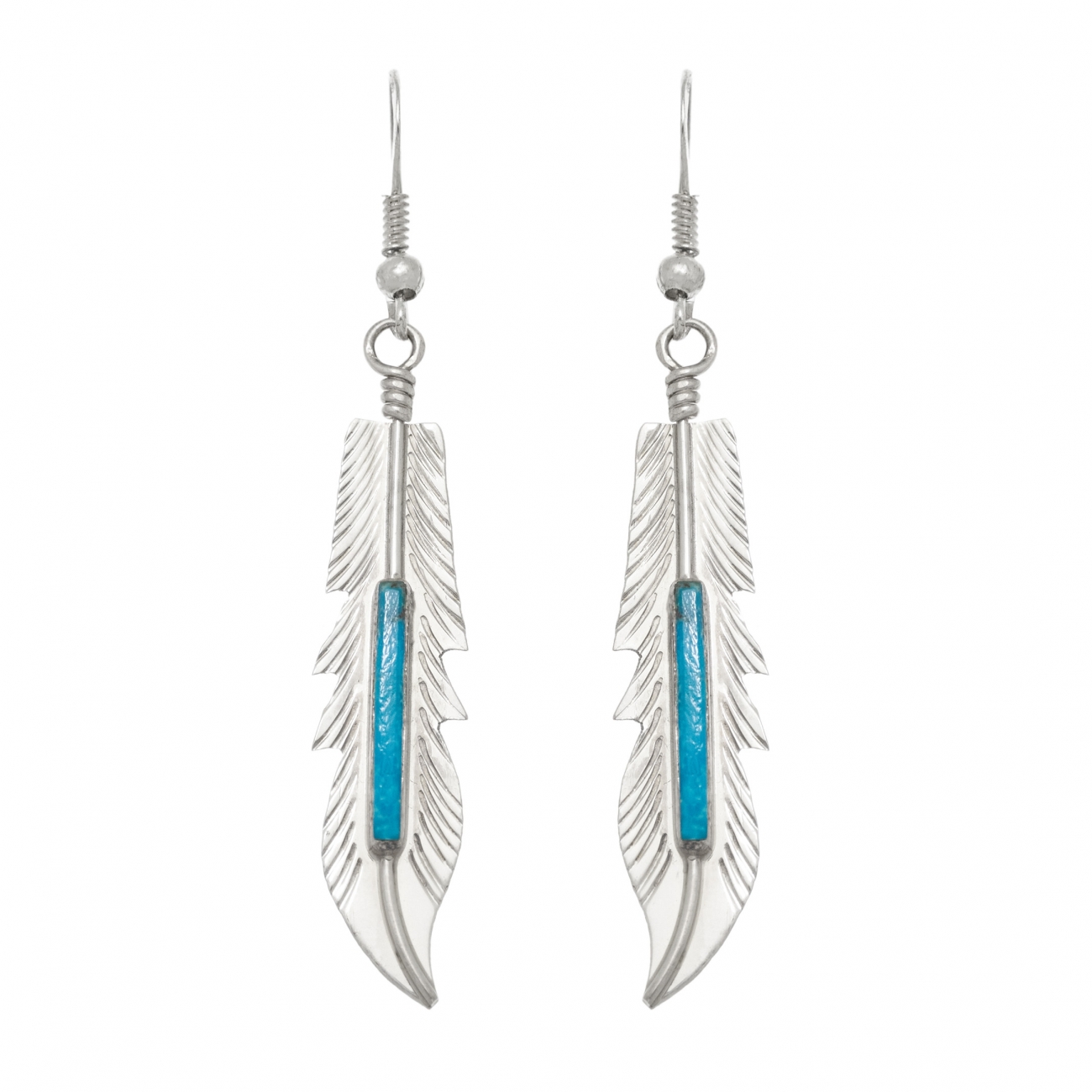 Boucles d'oreilles BOw13 Harpo Paris en argent et turquoise