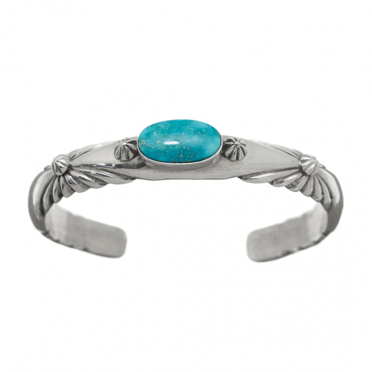Navajo bracelet for men BR464 in silver and turquoise - Harpo Paris