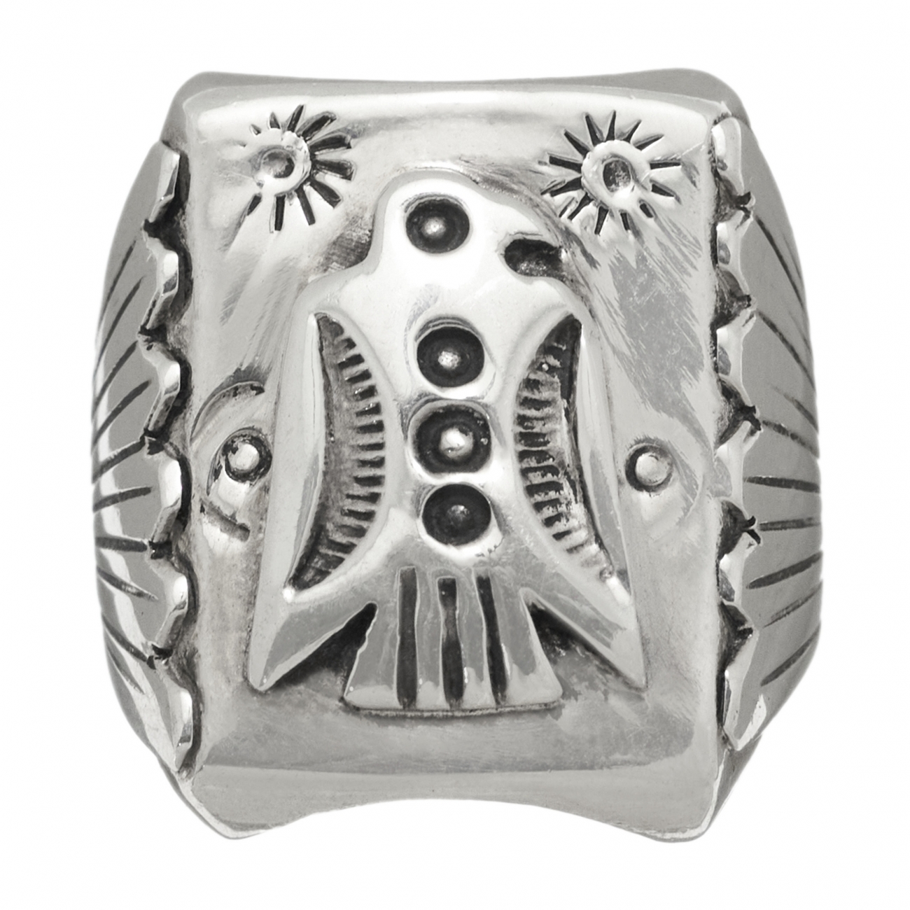 Bague Navajo BA541 aigle en argent massif - Harpo Paris