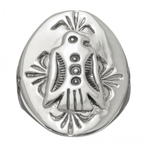 Navajo ring in silver BA542 - Harpo Paris