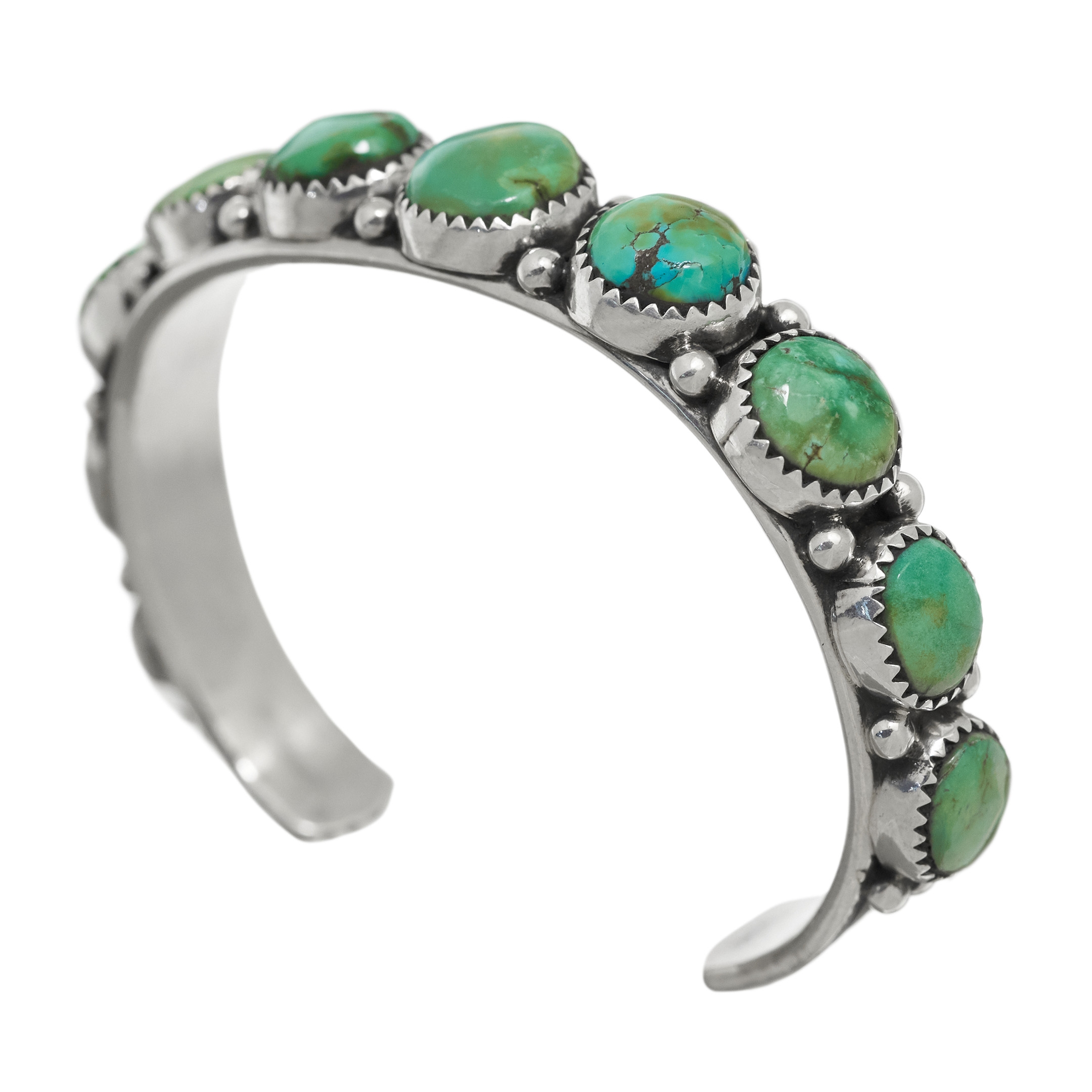 Bracelet Navajo pour homme serti de turquoises, BR674 - Harpo Paris
