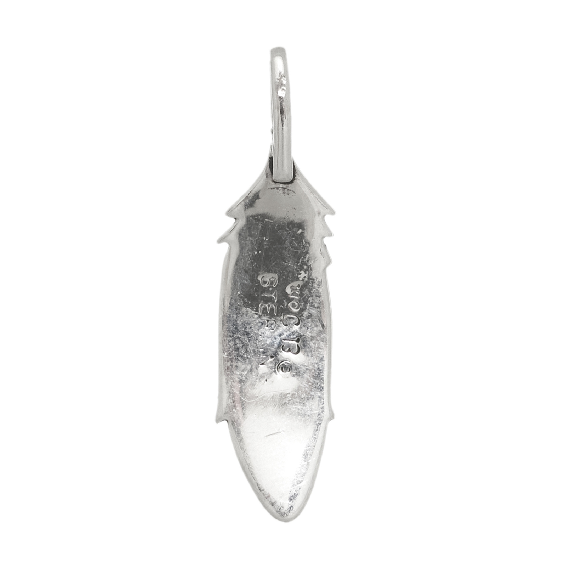 Navajo pendant Feather in silver. | Harpo Paris