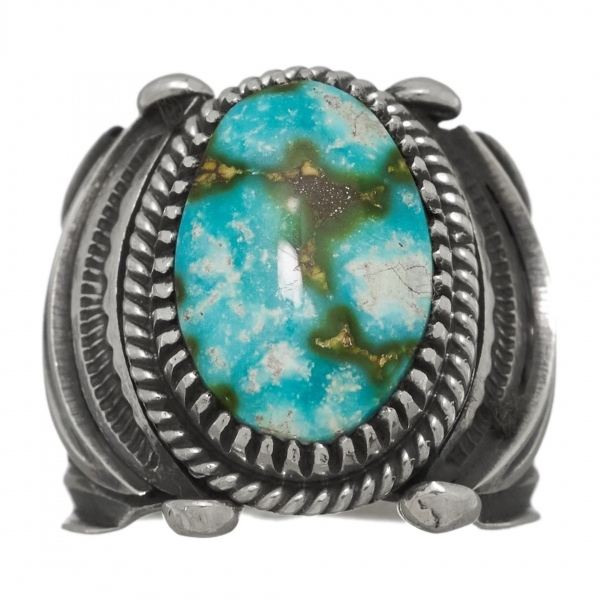 Navajo ring for women BA1059 in turquoise and silver - Harpo Paris