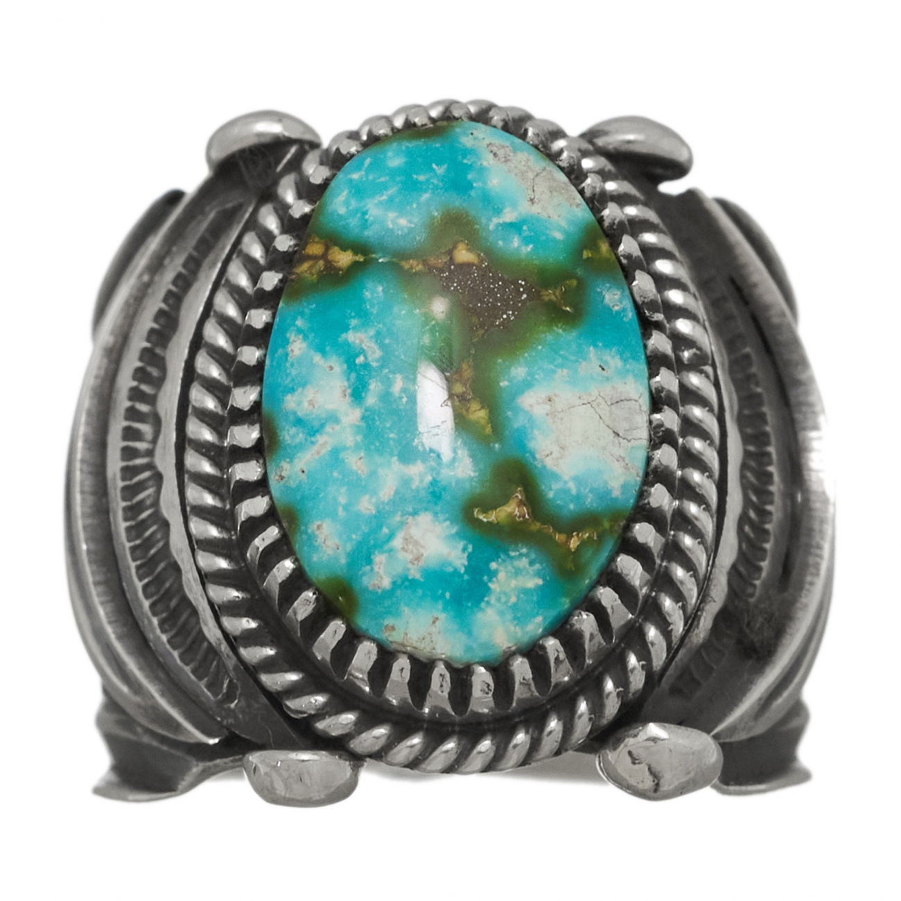 Navajo ring for women BA1059 in turquoise and silver - Harpo Paris