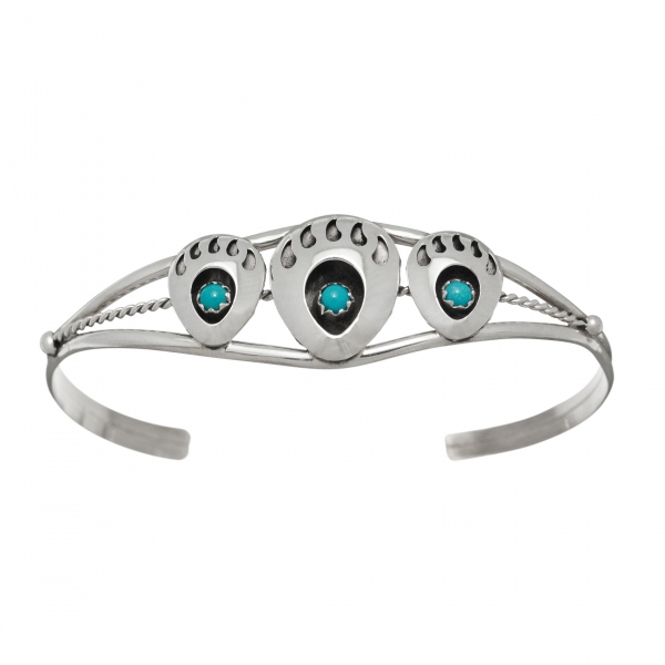 Navajo bracelet BR18 for women in turquoise and silver - Harpo Paris