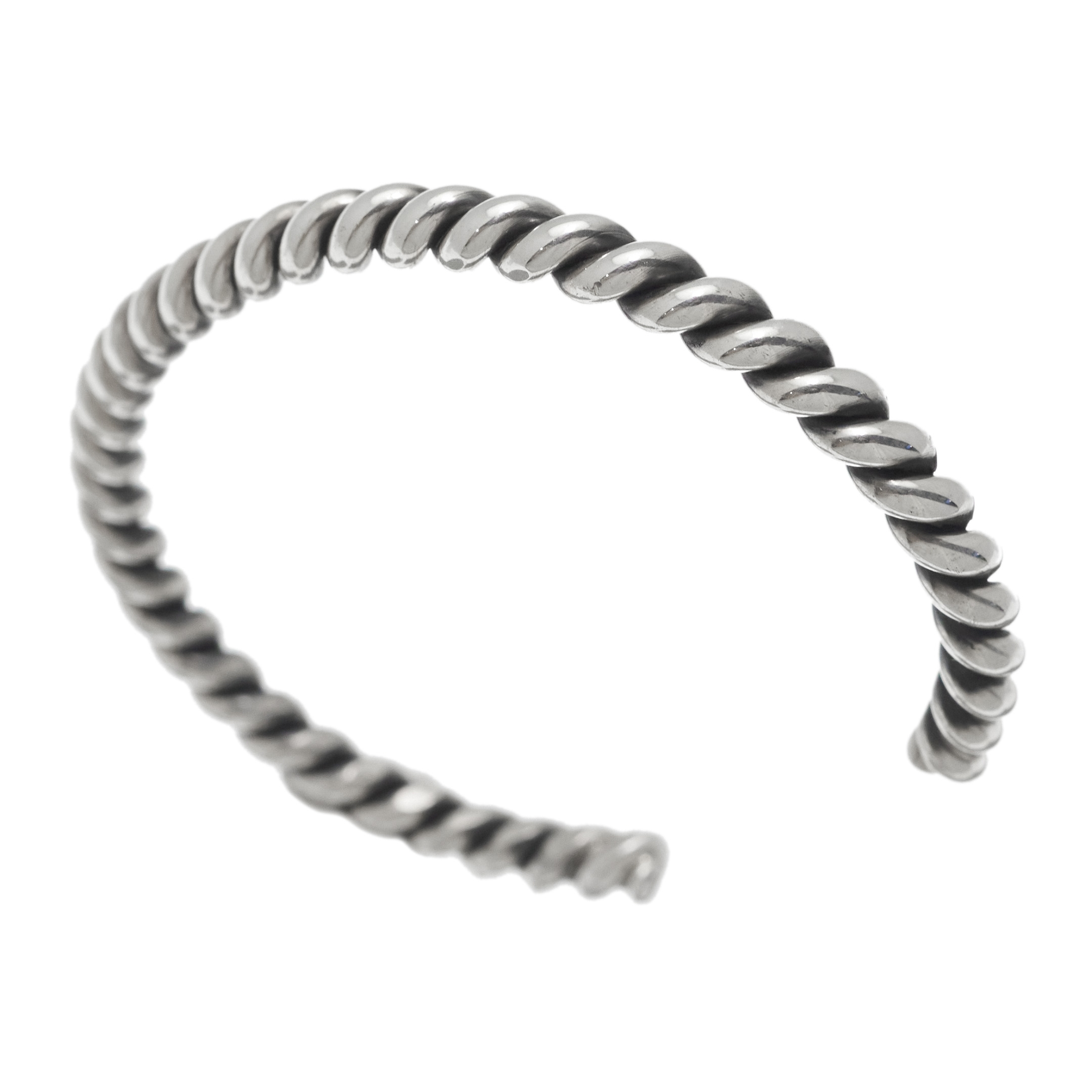 Bracelet Navajo, torsade en argent, BRw41 - Harpo Paris