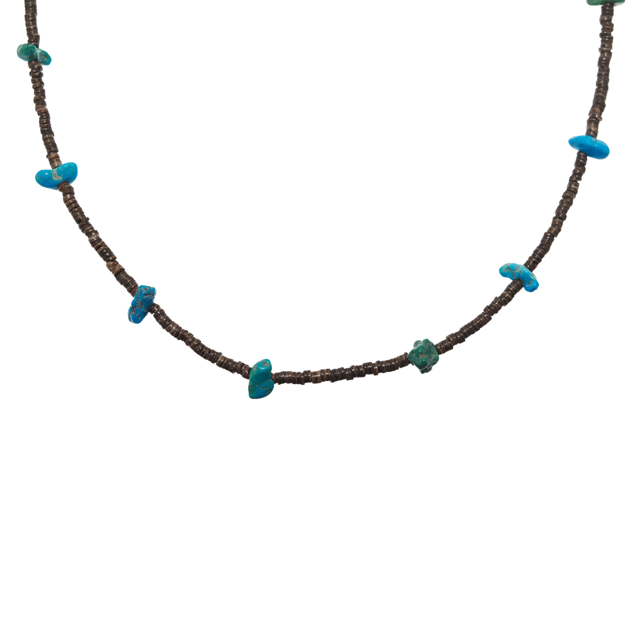 Collier en perles Heishi de coquillage et turquoise CO172 - Harpo Paris