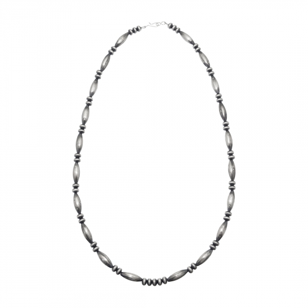 Harpo necklace CO173 silver beads