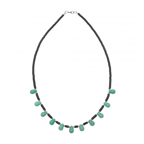 Harpo Paris necklace CO174 heishi beads and turquoises