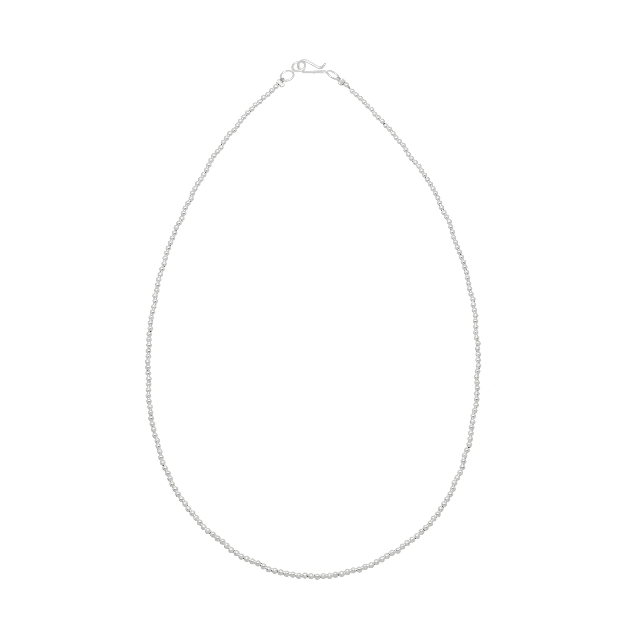 Collier Navajo COw08 en petites perles d'argent - Harpo Paris