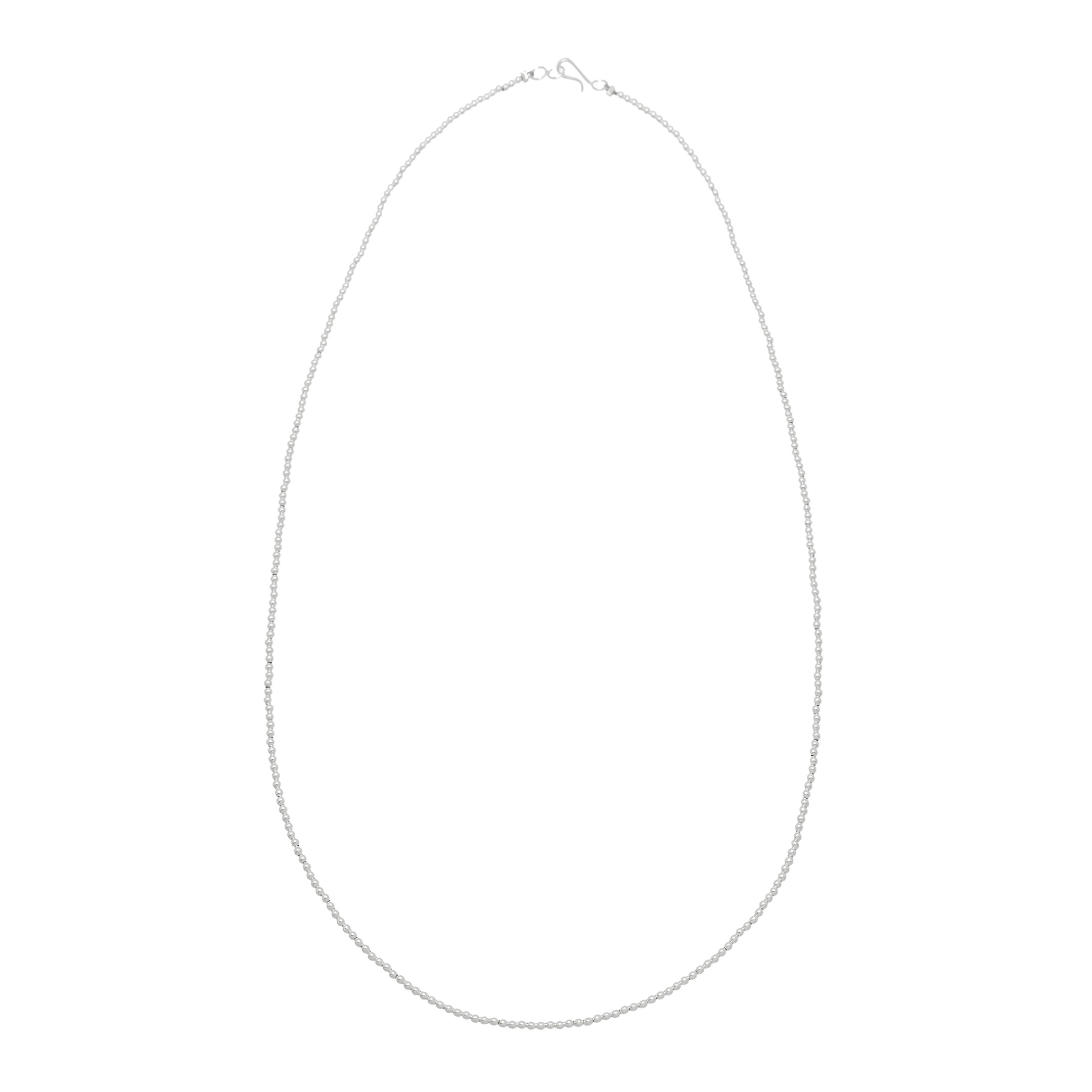 Navajo necklace COw10 in small silver beads - Harpo Paris