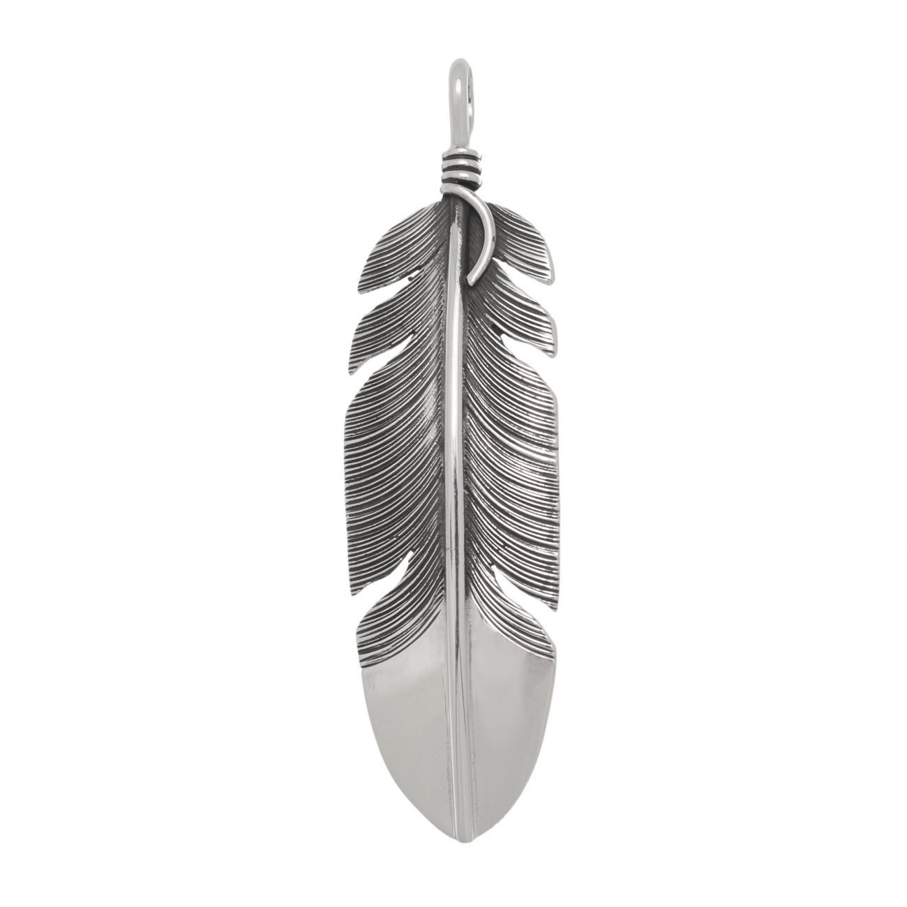 Harpo Paris pendant PEw05 feather in silver