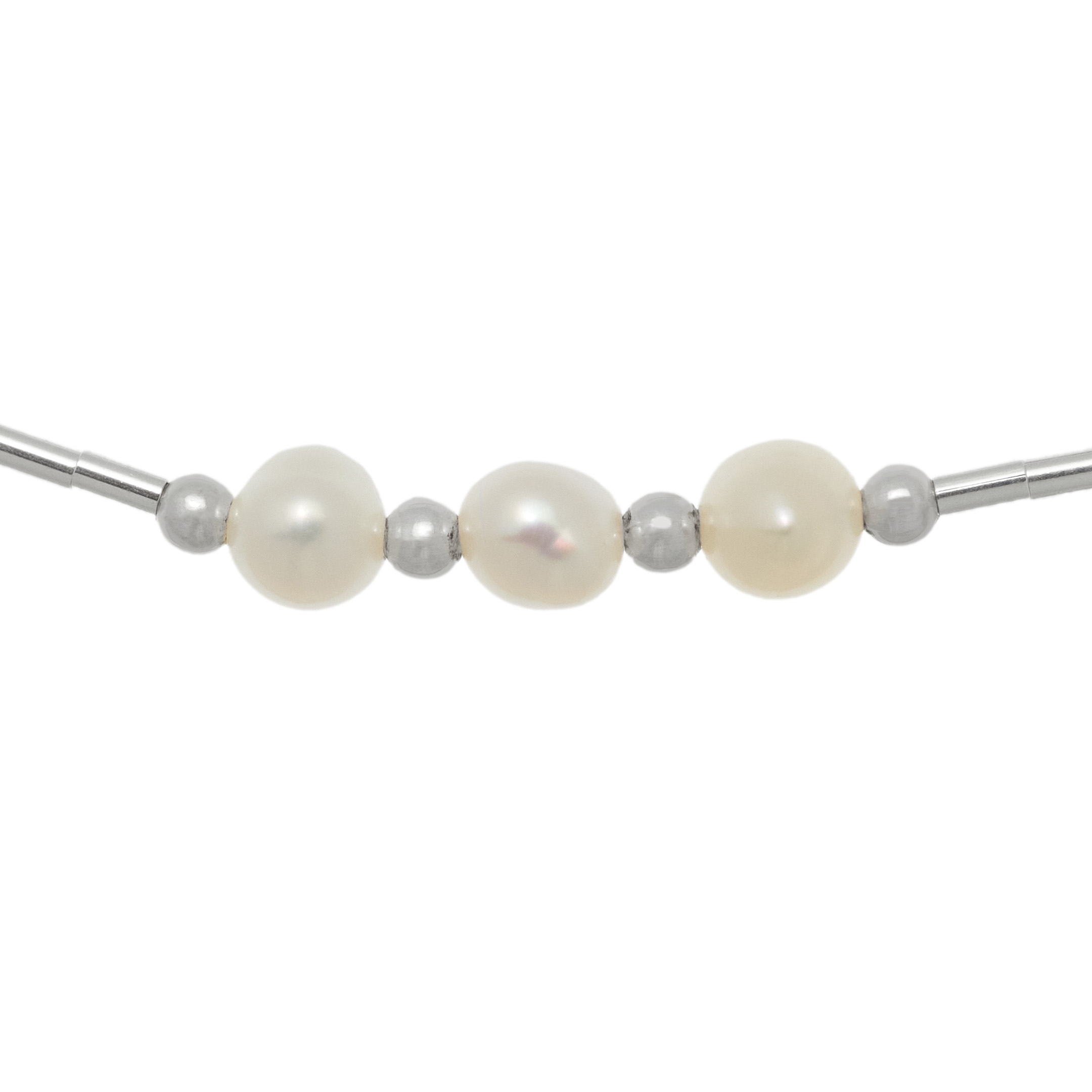 Chocker Native American necklace, silver Heishi beads and round stone mix beads. Harpo Paris