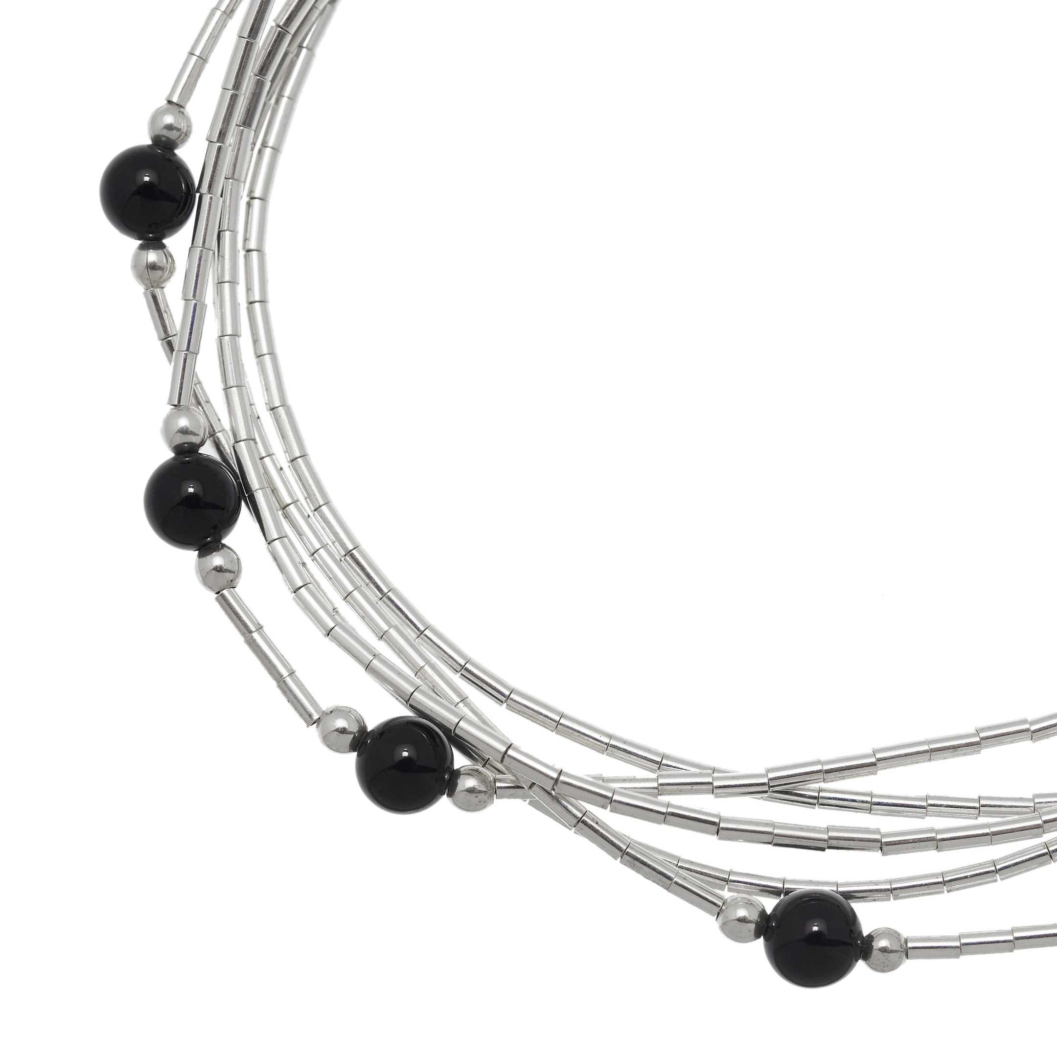 Bracelet amerindien Liquid Silver perles heishi. Harpo Paris